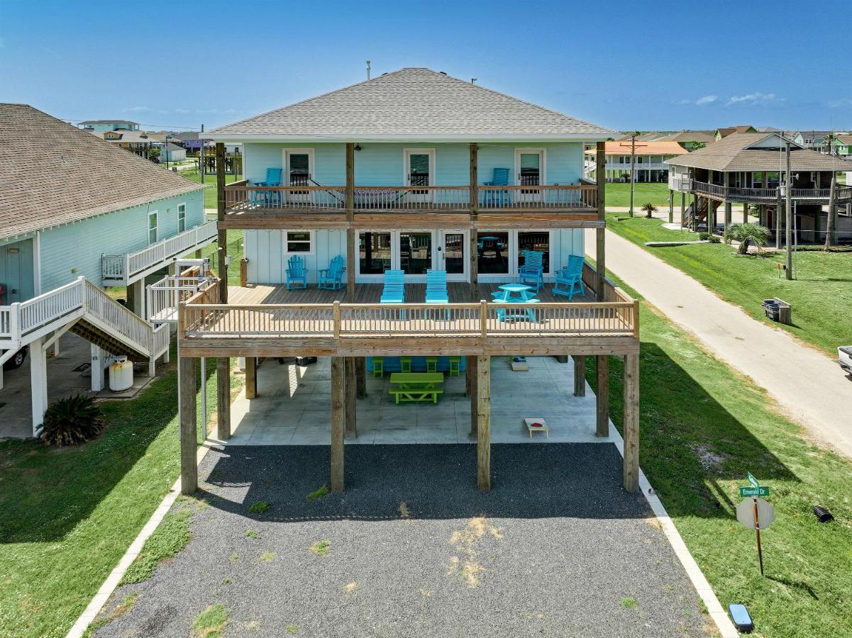 Beachfront - Hot Tub - Bbq - 14 Guests Bolivar Peninsula Exterior photo